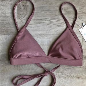 Kulani kini bikini top in plum shimmer